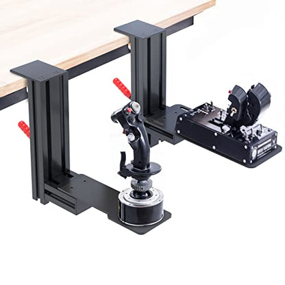 Meza Mount-HOTAS Desk Mount Set of 2, Adjustable Flight Sim Joystick and Throttle Mounts, Compatible with Thrustmaster Warthog/WinWing Orion 2 / VPC WarBRD-D Base/VPC MongoosT-50CM 2/3 Base