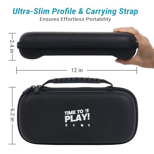 Carrying Case for Nintendo Switch 2, Protective Hard Shell with Games Cartridges, Shockproof Travel Bag Pouch for Console & Accessories Organizer