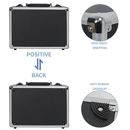 14 Inch Hard Shell Carrying Case Ideal for Wireless Mic System Storage & Camera Gear Transportation, Aluminum Alloy Sturdy Build, Customizable Pre-Diced Foam, Black - size: Inner：13.6''X 9.6''X 4.6''