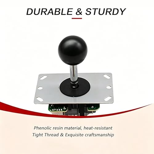 2Pcs Black Arcade Joystick Ball Top 35mm M6 Thread Replacement Joystick Knob for DIY Fight Stick, Home Arcade, Commercial Gaming Machine – PS & ABS Material 30g (Black) - color: Black