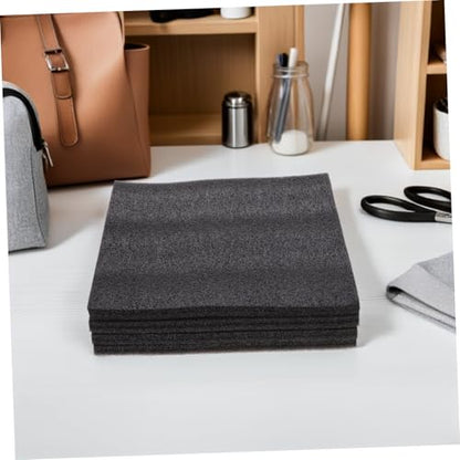 4 Pcs Black Polyethylene Foam Sheets 11.8x11.8x0.4 Inch Cuttable Packing Foam Inserts for Toolbox Drawers, Cushioning Protection, and Storage Organization