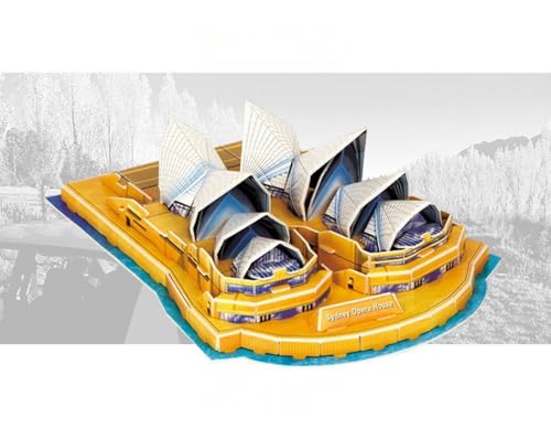 Architecture World Famous of 3D Puzzle.Build Your Own Collection of 17 Global Landmarks (Notre Dame, Colosseum) - Educational DIY Model Kit for Kids & Adults. (Sydney Opera House) - color: Sydney Opera House