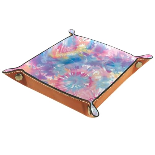 Tie-dye Dice Tray Dice Rolling Tray Folding Dice Holder for Dice Games, Like RPG, DND and Other Table Games - color: Multi 9