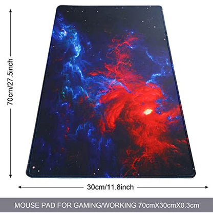Large Gaming Mouse Pad with Stitched Edges,[27.5x11.8In] Extended Mouse Pad with Non-Slip Natural Rubber Base for Gamer/Desktop/Office/Home (70x30 Anying) - color: 70x30 Anying