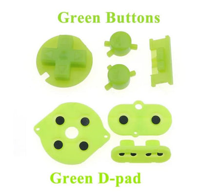 Silicone Rubber Conductive Button Pad with A B Power ON Off Buttons for Gameboy Color GBC (F) - color: F