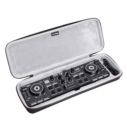 LTGEM DJ Controller Case for Hercules Compact DJ DJControl Starlight - Hard Storage Travel Protective Carrying Bag - size: Hercules DJControl Starlight