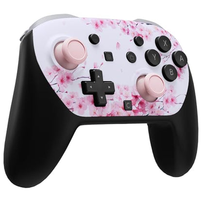 eXtremeRate DIY Replacement Faceplate Shell for Nintendo Switch 2 Pro Controller, Custom Front Housing Case, Thumbsticks and Screwdriver Tools for Switch 2 Pro Controller - Cherry Blossom Whisper - color: Cherry Blossom Whisper