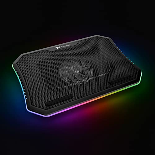 Thermaltake Massive Steel Mesh Panel with 1 x 120mm Fan, 256 Color RGB Spectrum, 10"-15" Notebook Cooler CL-N020-PL12SW-A