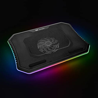 Thermaltake Massive Steel Mesh Panel with 1 x 120mm Fan, 256 Color RGB Spectrum, 10"-15" Notebook Cooler CL-N020-PL12SW-A