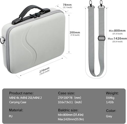Tomat Carrying Case for DJI Mini 4K/Mini 2 /Mini 2 SE Fly More Combo Accessories, Portable Travel Bag Can Storage 1x Charging Hub and 3x Batteries,1*Drone,1*RC-N1 Remote Controller Etc Accessories