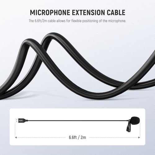 Neewer USB A Lapel Microphone, Plug & Play Mini Omnidirectional Clip On Lavalier Mic 2m Cable for USB 2.0 Mac Windows PC Laptop Computer YouTube Skype Podcast Gaming Vlog Video Conferencing, LM1 - style: 1 Pack w/USB A Plug