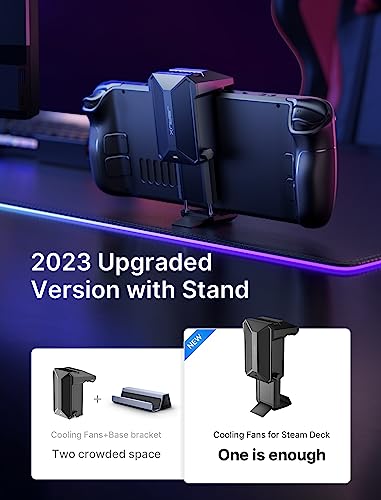 JSAUX Cooling Fan for Steam Deck/Steam Deck OLED, Innovative Stand Cooler | Innovative Cooler with Stand-GP0201