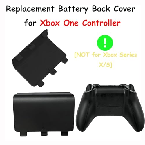 CaoXiong 4 Pack Battery Cover for Xbox One&One S/X Controller Cover, Replacement Battery Back Cover for Xbox One S/X,[NOT for Xbox Series X/S](Black) [video game] - color: black