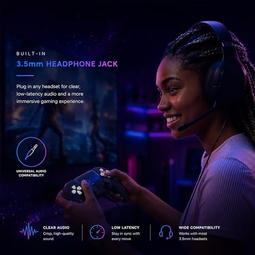 BEllTAYN Wireless Controller for PS5 with 3D Hall Effect Joysticks, Bluetooth 5.0 Connectivity, Dual Vibration, 6-Axis Motion Control, Design for Smooth and Comfortable Gaming Compatible with PS5 and Windows PC (Galaxy Black) - color: Galaxy Black