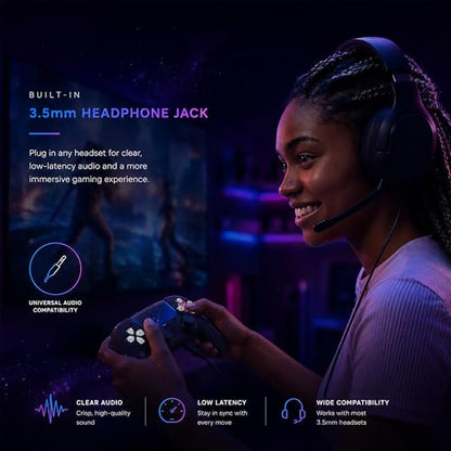 BEllTAYN Wireless Controller for PS5 with 3D Hall Effect Joysticks, Bluetooth 5.0 Connectivity, Dual Vibration, 6-Axis Motion Control, Design for Smooth and Comfortable Gaming Compatible with PS5 and Windows PC (Galaxy Black) - color: Galaxy Black
