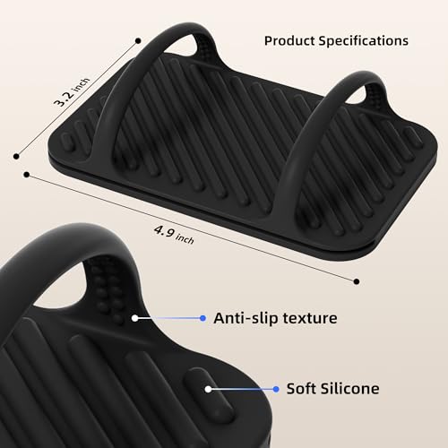 Universal Silicone Laptop Charger Holder,Under Desk Power Brick Mount Organizer for Charging Brick & Cables,Flexible Non-Slip Power Bricks Mount,Secure Supply Holder for Laptop Charger,Black - color: Black