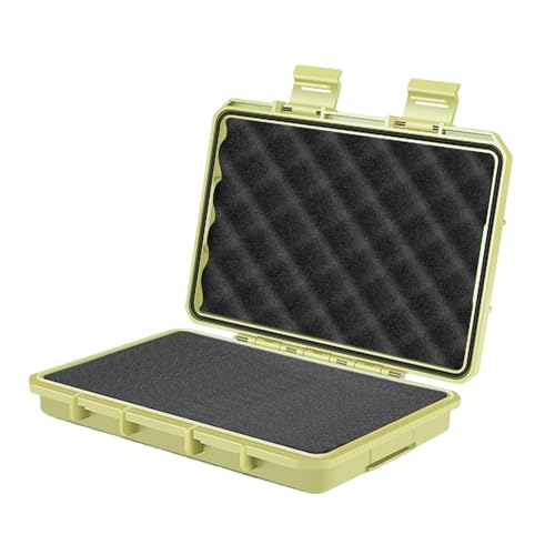 Hard Carrying Case for Small Precision Instruments, Waterproof PP Storage Box with Removable Foam Inserts, Beige L - color: Beige L