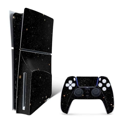 MightySkins Skin Compatible with Playstation 5 Slim Disk Edition Bundle - Deep Space | Protective, Durable, and Unique Vinyl Decal wrap Cover | Easy to Apply | Made in The USA - color: Deep Space, size: Playstation 5 Slim Disk Edition With Controller