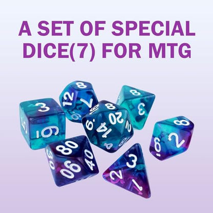 MTG Playmat with Storage Tube & 7-Dice Set - Waterproof TCG Playmat with Stitched Edges, Non-Slip Rubber Card Game Mat (24"x14") (playmat with Zones, 2-A Hero on a Horse) - color: 2-a Hero on a Horse, style: playmat with zones