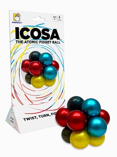 Brainteaser Puzzle for Kids & Adults, Brainwright Icosa Atomic Puzzle Ball, 3D Puzzle Game, Travel Games, STEM Toys, Family Games, Brain Games for Kids 8-12 - style: ICOSA - The Atomic Fidget Ball