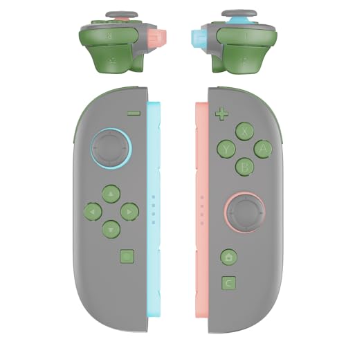 eXtremeRate DIY Replacement Full Set Buttons for Joycon 2, Custom ABXY Direction Keys Dpad + - C Home Capture Release L R ZR ZL Trigger Buttons for Nintendo Switch 2 Controller - Matcha Green - color: Matcha Green