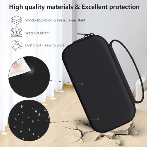 Supmay Carrying Case Compatible with New Nintendo 2DS XL/ R36 Max Retro Handheld Game Console, Video Game Console Travel Bag with Mesh Pocket for Charging Cable, TF Card, Manual, Black