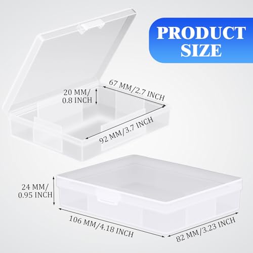 Skylety 12 Pcs blank Playing Card Case, Clear Poker Box Snap Closed, Plastic Playing Game Card Storage Box Holder for Poker, Suitable for 3.7x2.7 Inch