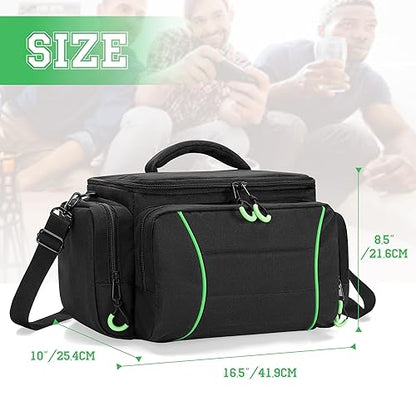 PGmoon Game Console Carrying Case Compatible with Xbox Series X, Portable Carry Bag with Enough Storage Rooms for Controllers, Discs, Cables, and More. (Patent Design)