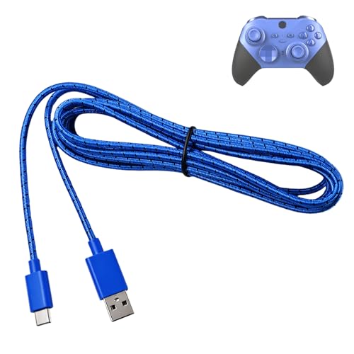 Blue Elite 2 Charging Cable Replacement for Xbox Elite Series 2 Controller | Model 1797 Charging Cable,Replacement for Xbox Series S/X,Xbox Elite 2 Controller, 9FT 2.7M Long | USB To Type-C Charger Cord - color: Blue