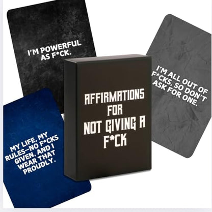 Isaac Liev Affirmations for Not Giving a F*ck - 50 Bold Daily Motivation Cards for Confidence, Boundaries & Unapologetic Self-Love - Adult Sweary Quotes - style: Not Giving a F Affirmation