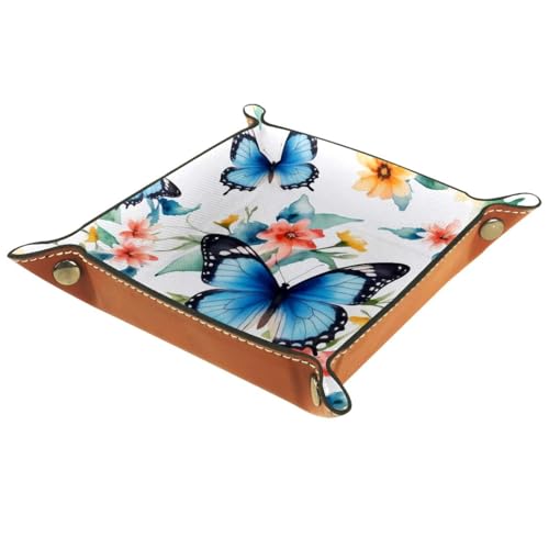 Butterflies Florals Dice Tray Dice Rolling Tray Folding Dice Holder for Dice Games, Like RPG, DND and Other Table Games - color: Multi 10