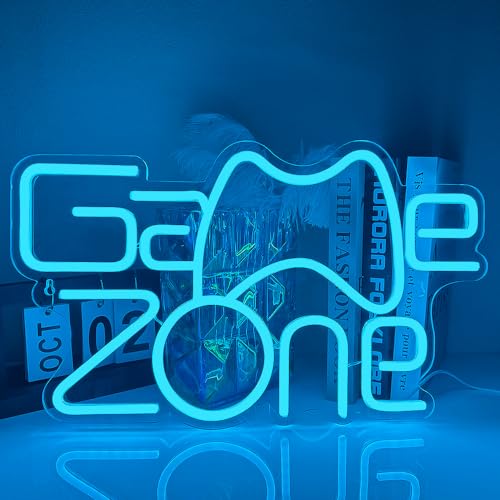 Game Zone Neon Sign,Gamer Neon Light for Game Room Decor,Gaming Neon Light Signs Gift for Teen Boys Room Decor with USB Powered - color: Dan-GameZone