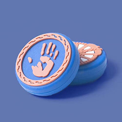 PERFECTSIGHT Cute Thumb Grip Caps for PlayStation 4/5, PS5, PS4, Xbox Series X/S, Xbox One, Switch PRO Controller, 4PCS Kawaii Soft Skin Rubber 3D Analog Thumbsticks Grips Joystick Cover, Blue - color: Blue