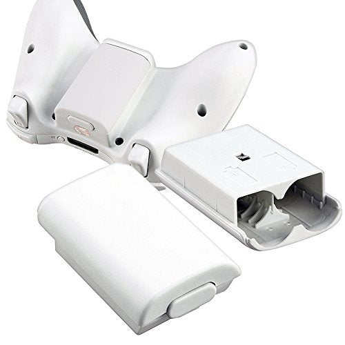 GTMax Replacement White Controller Battery Cover for Microsoft XBOX 360
