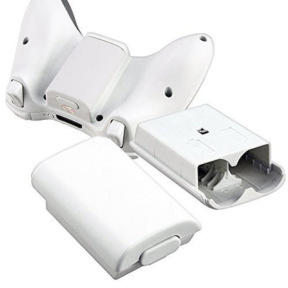 GTMax Replacement White Controller Battery Cover for Microsoft XBOX 360