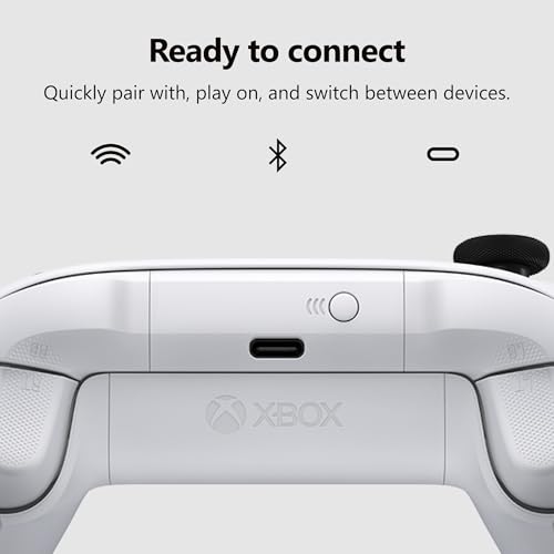 XBOX Wireless Gaming Controller | Robot White | Consoles, PCs, TVs, mobile, and more | Textured Grip | Wireless, Bluetooth, USB-C Connectivity - style: Robot White