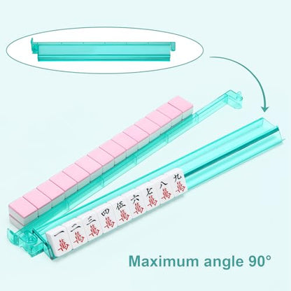 Mahjong Racks with Pushers 4PCS Set Majiang Tile Holder Acrylic Mahjong Racks Accessories and Gifts - color: 4 Color