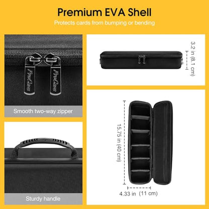 ProCase Trading Card Storage Case with 5 Dividers, Carrying Case Store 1200 Cards Durable Playing Card Game Travel Box Top Loader for MTG, Cards Against Humanity and Board Game