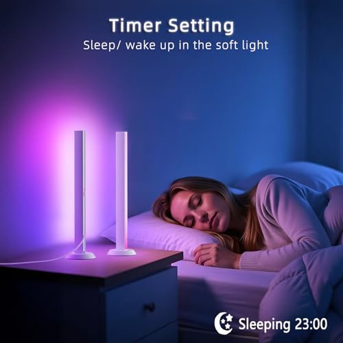 Smart LED Light Bar, TV Backlight Ambient Lighting, Compatible with Alexa, RGB Light Bar for Room with 16 Million Colors, Music Sync Gaming Lights APP Control, Desk Lamp LED Lights for TV, PC, Party