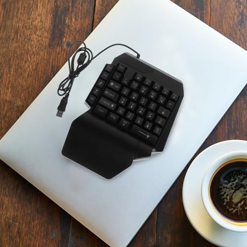 SHINEOFI Backlight Gaming Keyboard with 40 Keys for Accurate Operation and Easy Installation, Black Abs Material Designed for Playing Games and Dorm Use, Compact E-Sports Keyboard for Young