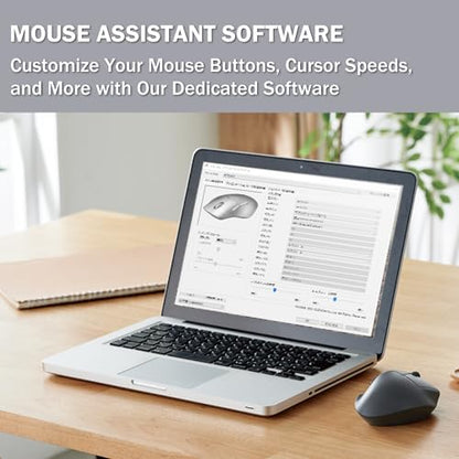 ELECOM Wireless Ergonomic Shape Mouse, 2.4GHz with Mini USB Receiver, Silent Click, Right Hand 2000DPI, 5 Buttons, Optocal Sensor, Compatible with PC, Mac, Laptop, EX-G, Lsize Black (M-XGL30DBSKBK) - size: Large