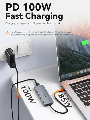 USB C Hub, QUUGE 5in1 USB C HDMI Adapter with 4K@30HZ HDMI, 100W PD, 3×USB A 3.0 Ports, Aluminum Ultra Slim Hub for Switch, MacBook Air/Pro, Galaxy S/Z/Note Series & More. - style: QC501【1 × HDMI + 3 × USB-A + PD】