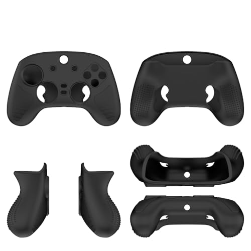 Gaming Controller Case for Razer Wolverine V3 Pro, Black Silicone Skin Cover, Shockproof Protection Sleeve - color: Black