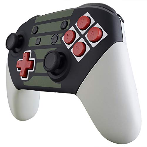 eXtremeRate Classics NES Style Soft Touch Faceplate Backplate Handles for Nintendo Switch Pro Controller, DIY Housing Shell Grip and Buttons for Nintendo Switch Pro - Controller NOT Included - color: Classic NES Style