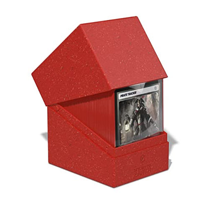 Ultimate Guard RTE Boulder 133+, Deck Case for 133 Double-Sleeved TCG Cards, Red, 87% Renewable, Made in Germany, Secure & Durable Storage
