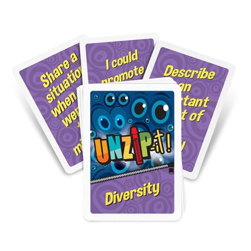 Trainers Warehouse Unzip It! Deck - Diversity | Conversation Starters | Stimulate Conversations | Set of 30 Unique Prompt Cards (Diversity Deck Only) - color: Diversity Deck Only