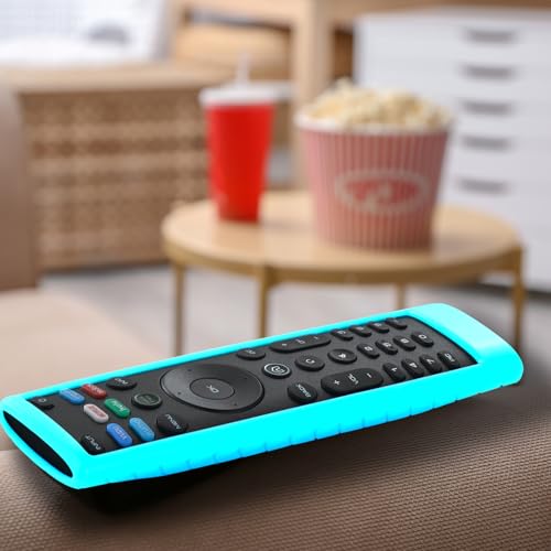 Case for Vizio TV Remote, Cover Compatible with Vizio Smart TV Remote Control XRT136 / XRT140 Silicon Universal Sleeve Skin Glow in The Dark Blue - color: Glow Blue