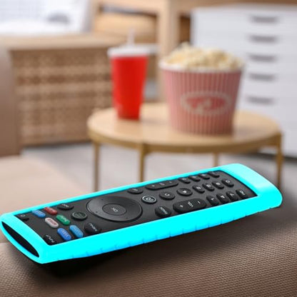 Case for Vizio TV Remote, Cover Compatible with Vizio Smart TV Remote Control XRT136 / XRT140 Silicon Universal Sleeve Skin Glow in The Dark Blue - color: Glow Blue