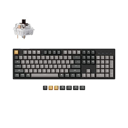 Keychron C2 Pro Wired Custom Mechanical Keyboard Full Size Layout QMK/VIA Programmable Macro RGB Backlit with Hot-Swappable Keychron K Pro Brown Switch OEM Profile PBT Keycaps for Mac Windows Linux - style: Hot-swap Keychron K Pro Brown Switch