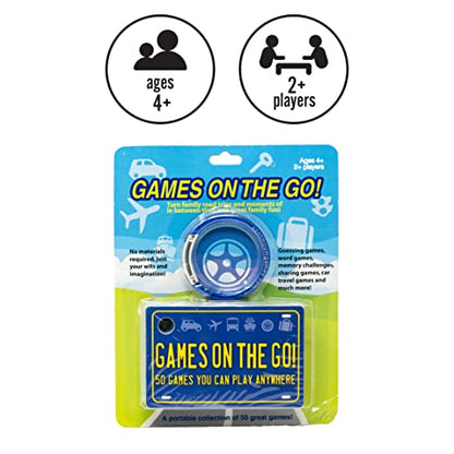 Games on the Go by Continuum Games - Portable Roadtrip Family Games to Challenge and Entertain for 2+ players , Blue | Challenge and Entertain, Great for Road Trips and Travel